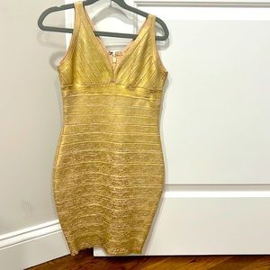 katie j nyc gold dress